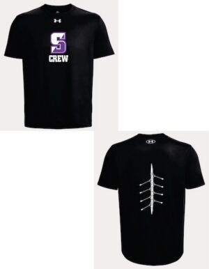 Black Under Armour Men's Short Sleeve Tee with Logos - USCR
