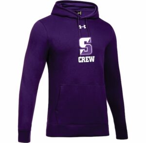 Purple Under Armour Men's Icon Hoodie with Logo - USCR