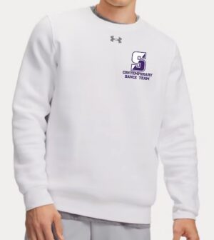 White Under Armour Men's Icon Crewneck Sweatshirt with Logo - USCD