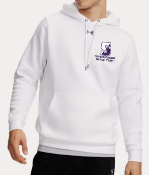 White Under Armour Men's Icon Hoodie with Logo - USCD
