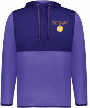 Purple Mix Adult 1/4 Zip Hood with Logo - SPCH