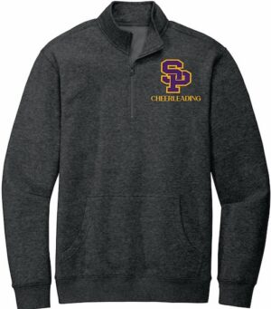 Heather Charcoal Men's 1/4 Zip with Logo - SPCH