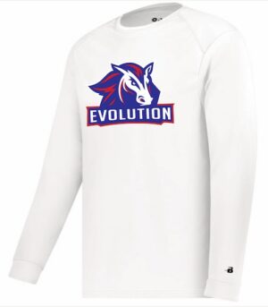White Men's, Women's & Youth Badger B-Core Long Sleeve Tee with Logo - VLTN