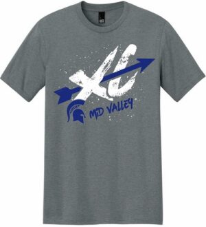 Grey Triblend T-Shirt with Logo - MVXC