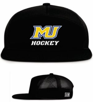 Black Euro Snapback Hat with Logo- MUHK