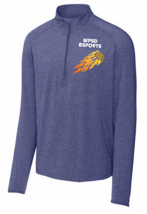 PITTSBURGH Heather Navy Men's & Women's Stretch 1/4 Zip with Logo - WPSD